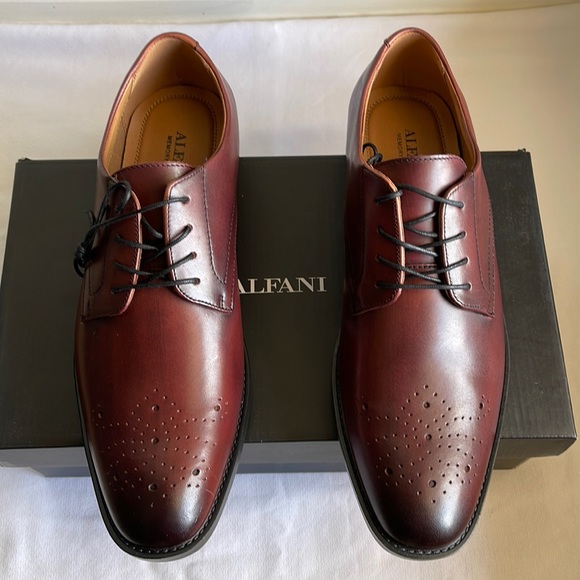 Alfani | Shoes | Alfani Mens Darwin Oxblood Leather Lace Up  display picture 2